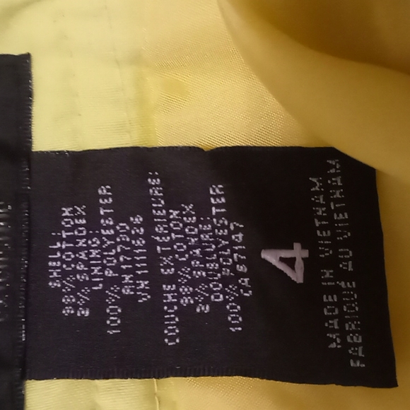 Pencil Skirt In Bright Yellow Size 4 - Picture 9 of 10